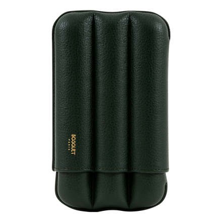 Bosquet CIGAR CASE CYLINDRICAL - LEATHER - 3 CIGARS - GREEN