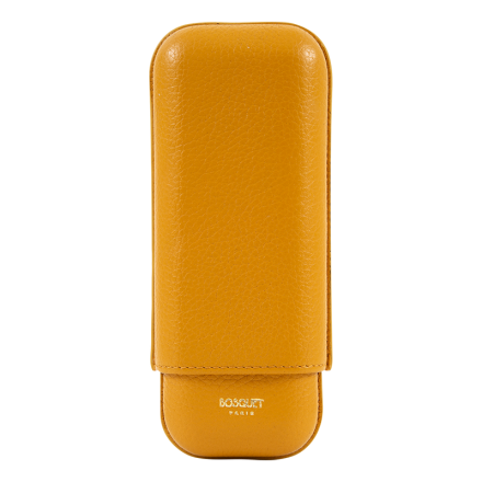 Bosquet CIGAR CASE TL - LEATHER - 2 CIGARS - YELLOW