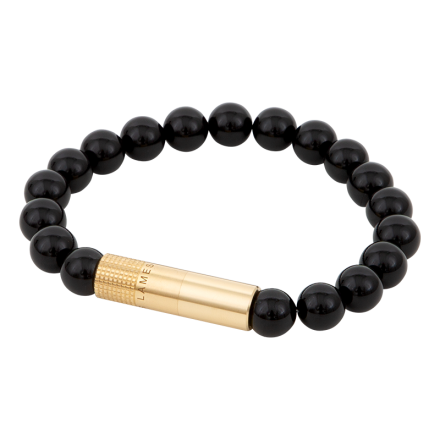 Les fines lames PUNCH BRACELET SOLO - BRASS - ONYX - M