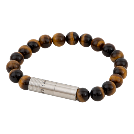 Les fines lames PUNCH BRACELET SOLO - STEEL - TIGER EYE - L