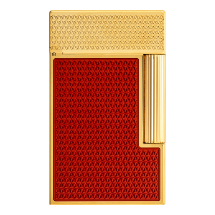 St dupont LINE 2 - RED LACQUER & YELLOW GOLD